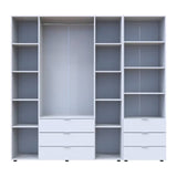 Шкаф для одежды Doros Гелар Белый 4ДСП с пеналом 215х49.5х203.4 (DRS-011927)