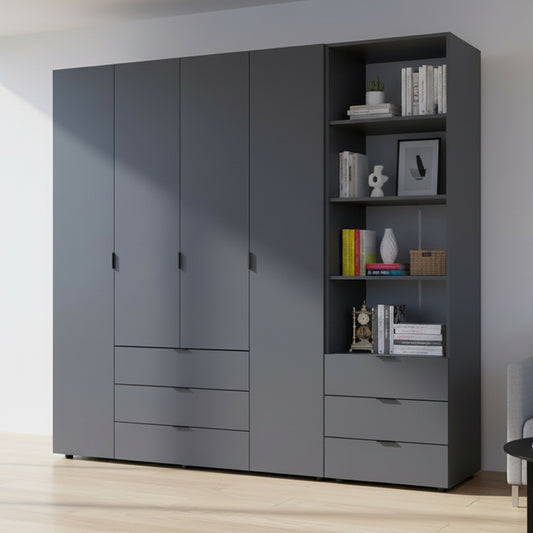 Шкаф для одежды Doros Гелар Графит 4ДСП с пеналом 215х49.5х203.4 (DRS-011928)