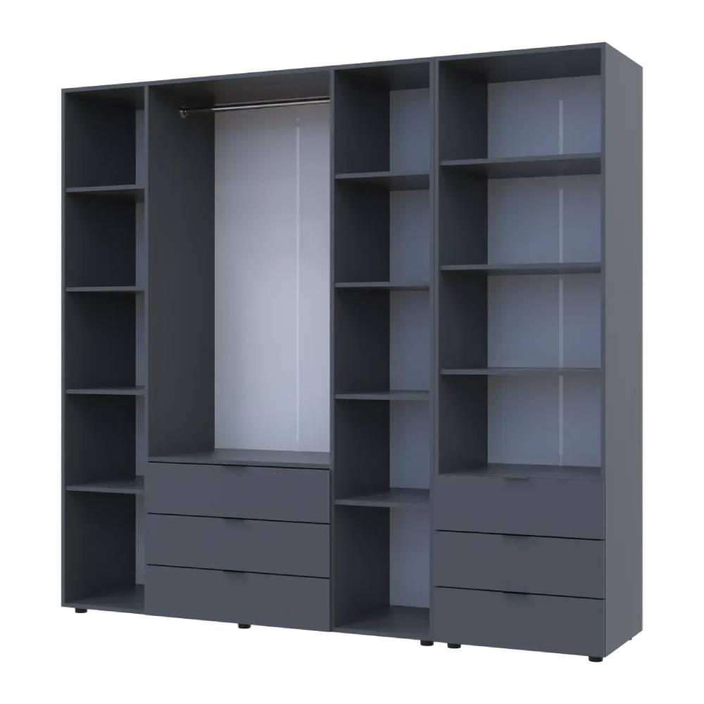 Шкаф для одежды Doros Гелар Графит 4ДСП с пеналом 215х49.5х203.4 (DRS-011928)