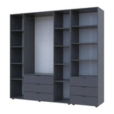 Шкаф для одежды Doros Гелар Графит 4ДСП с пеналом 215х49.5х203.4 (DRS-011928)