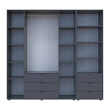 Шкаф для одежды Doros Гелар Графит 4ДСП с пеналом 215х49.5х203.4 (DRS-011928)