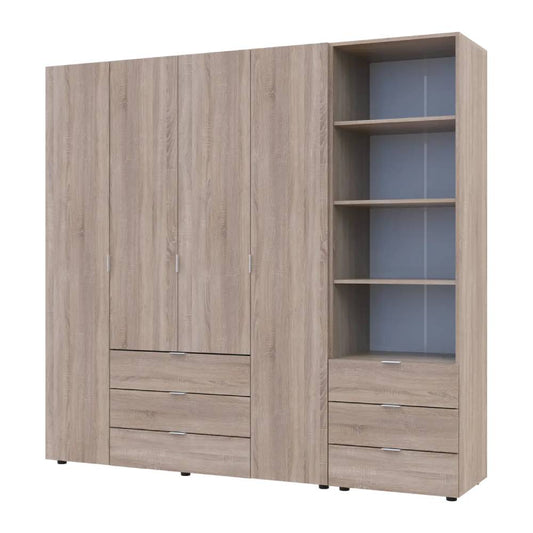 Шкаф для одежды Doros Гелар Дуб сонома 4ДСП с пеналом 215х49.5х203.4 (DRS-011929)