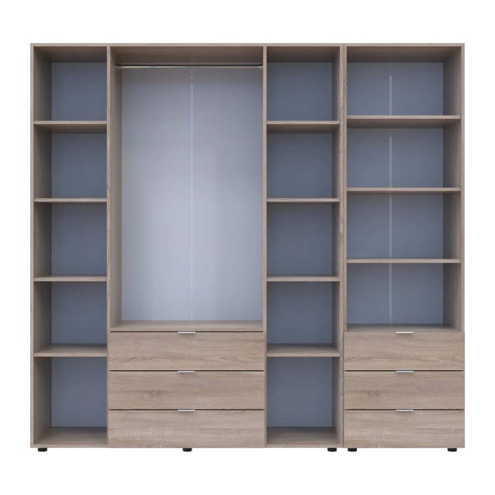 Шкаф для одежды Doros Гелар Дуб сонома 4ДСП с пеналом 215х49.5х203.4 (DRS-011929)