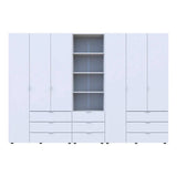 Шкаф для одежды Doros Гелар Белый 3+3ДСП с пеналом 292.4х49.5х203.4 (DRS-011923)