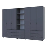 Шкаф для одежды Doros Гелар Графит 3+3ДСП с пеналом 292.4х49.5х203.4 (DRS-011924)