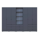 Шкаф для одежды Doros Гелар Графит 3+3ДСП с пеналом 292.4х49.5х203.4 (DRS-011924)