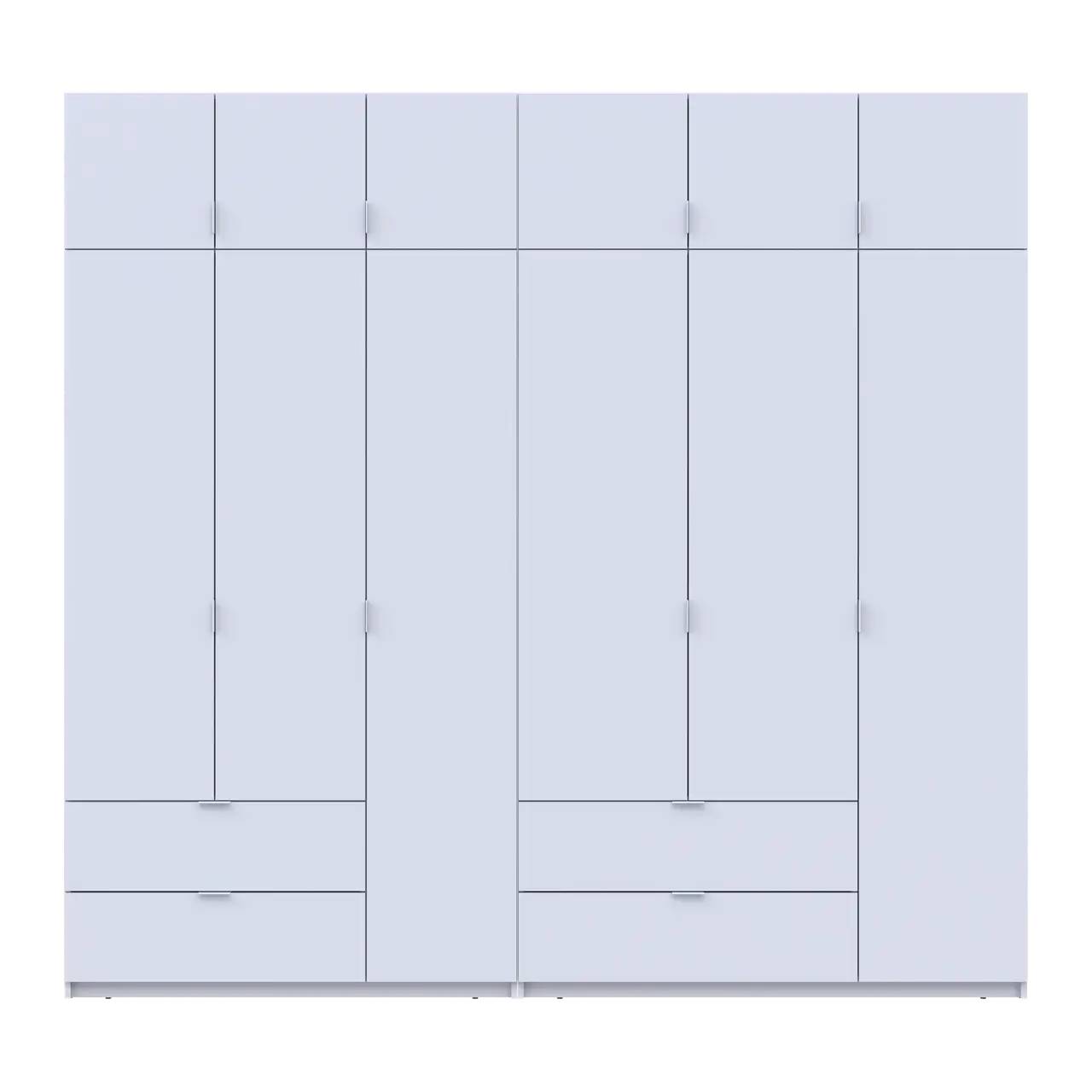 Шкаф для одежды Doros Лукас Белый 3+3 ДСП 255х50х240 DRS-011684 (42005110)