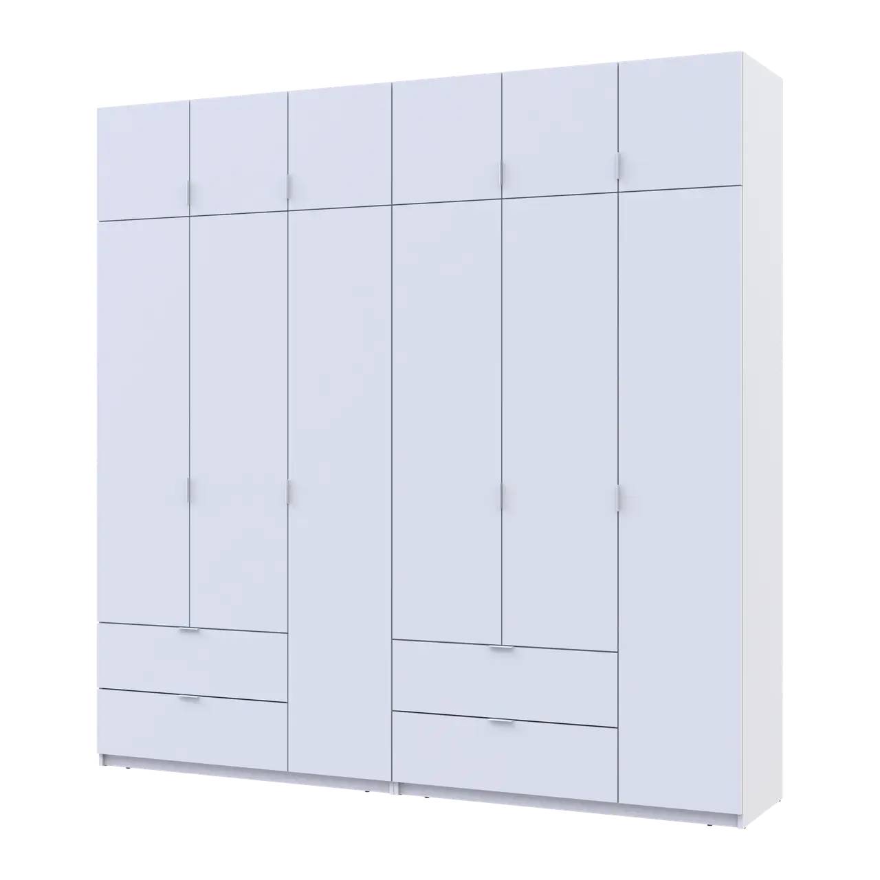 Шкаф для одежды Doros Лукас Белый 3+3 ДСП 240х50х240 DRS-011683 (42005106)