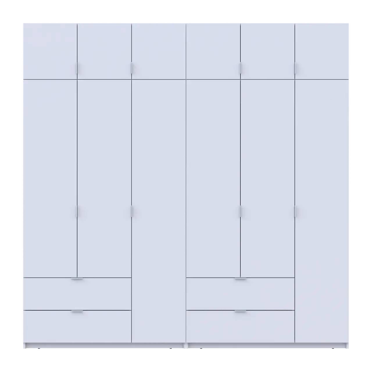 Шкаф для одежды Doros Лукас Белый 3+3 ДСП 240х50х240 DRS-011683 (42005106)