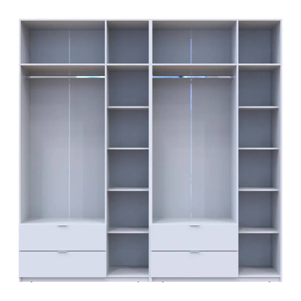 Шкаф для одежды Doros Лукас Белый 3+3 ДСП 240х50х240 DRS-011683 (42005106)