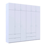 Шкаф для одежды Doros Лукас Белый 3+3 ДСП 240х50х240 DRS-011683 (42005106)