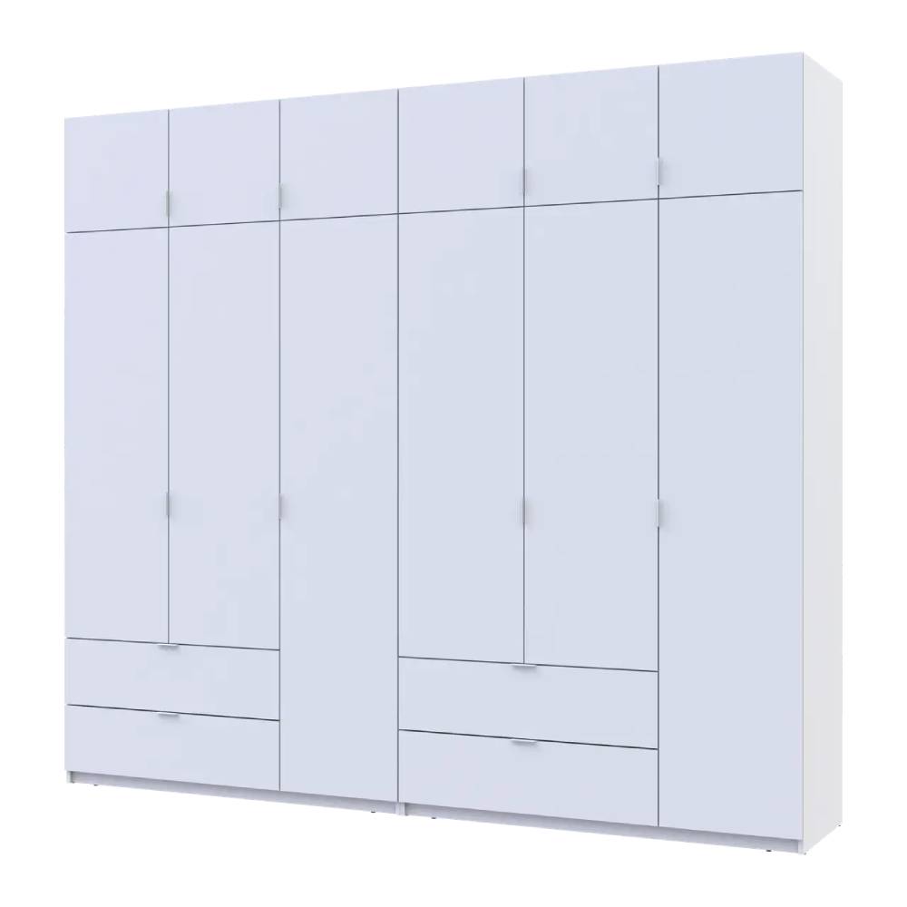 Шкаф для одежды Doros Лукас Белый 3+3 ДСП 270х50х240 DRS-011685 (42005114)