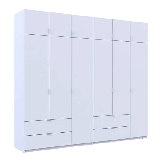 Шкаф для одежды Doros Лукас Белый 3+3 ДСП 270х50х240 DRS-011685 (42005114)