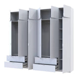 Шкаф для одежды Doros Лукас Белый 3+3 ДСП 270х50х240 DRS-011685 (42005114)