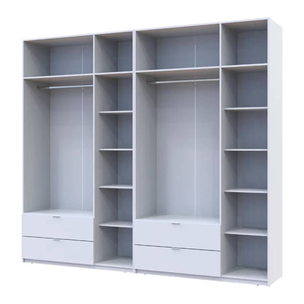 Шкаф для одежды Doros Лукас Белый 3+3 ДСП 270х50х240 DRS-011685 (42005114)