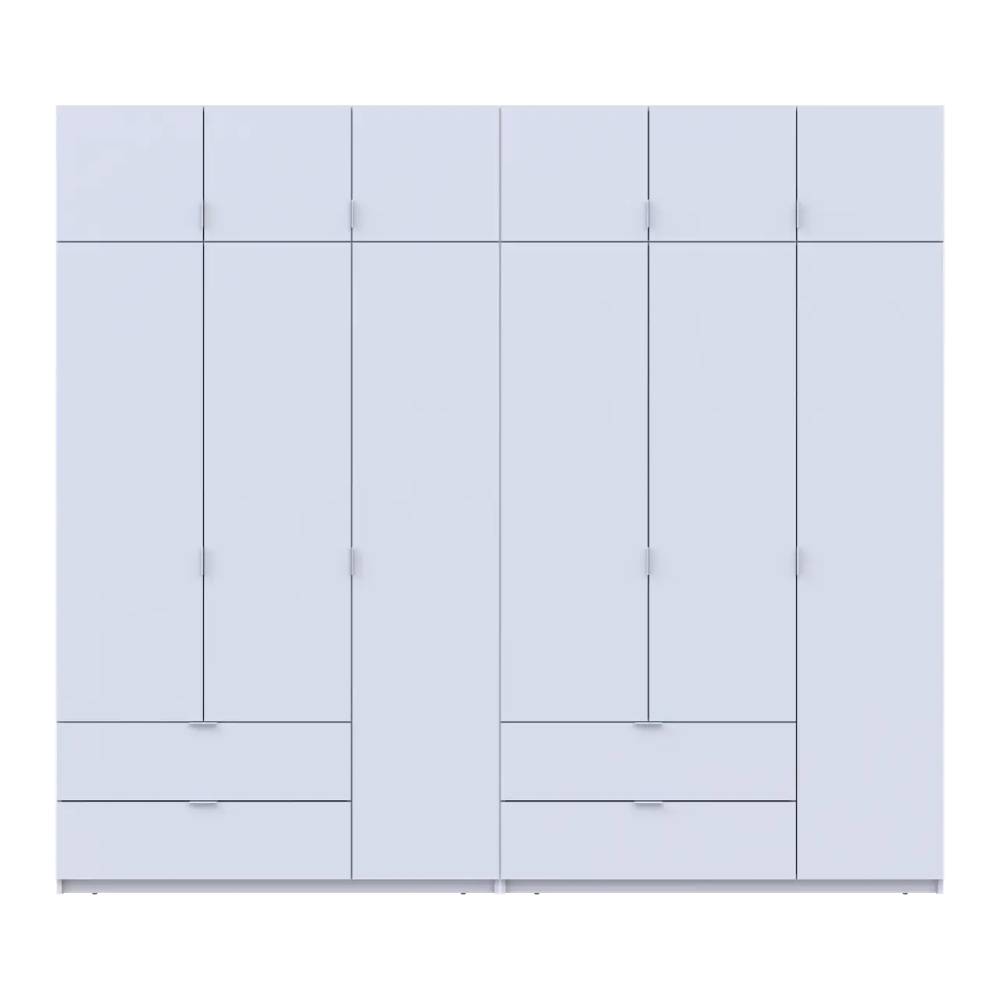 Шкаф для одежды Doros Лукас Белый 3+3 ДСП 270х50х240 DRS-011685 (42005114)