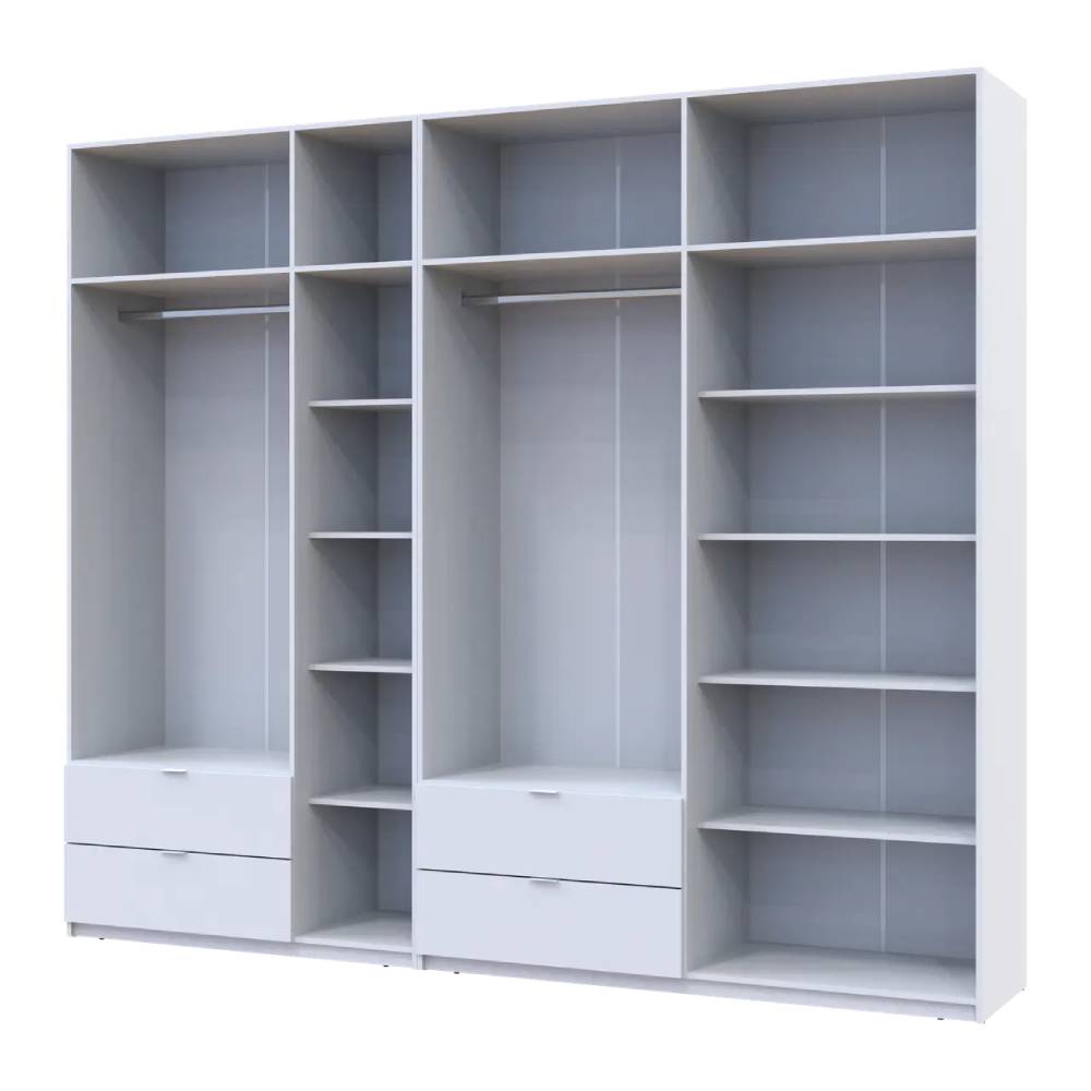 Шкаф для одежды Doros Лукас Белый 3+4 ДСП 280х50х240 DRS-011686 (42005118)