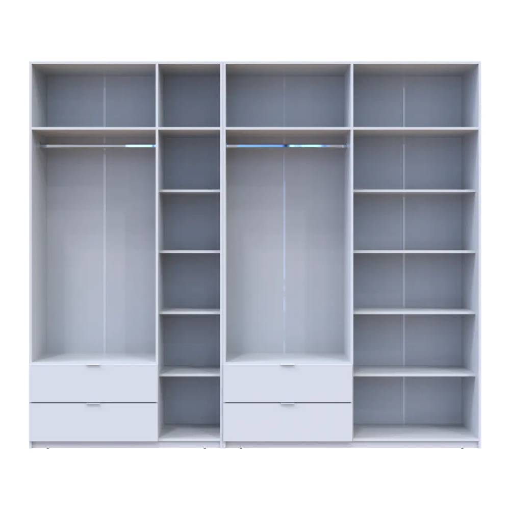 Шкаф для одежды Doros Лукас Белый 3+4 ДСП 280х50х240 DRS-011686 (42005118)