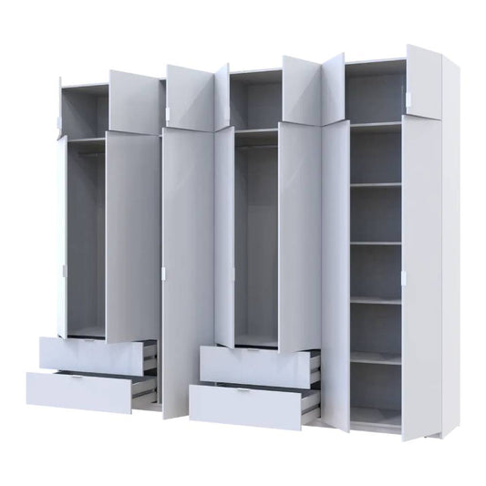 Шкаф для одежды Doros Лукас Белый 3+4 ДСП 295х50х240 DRS-011687 (42005122)