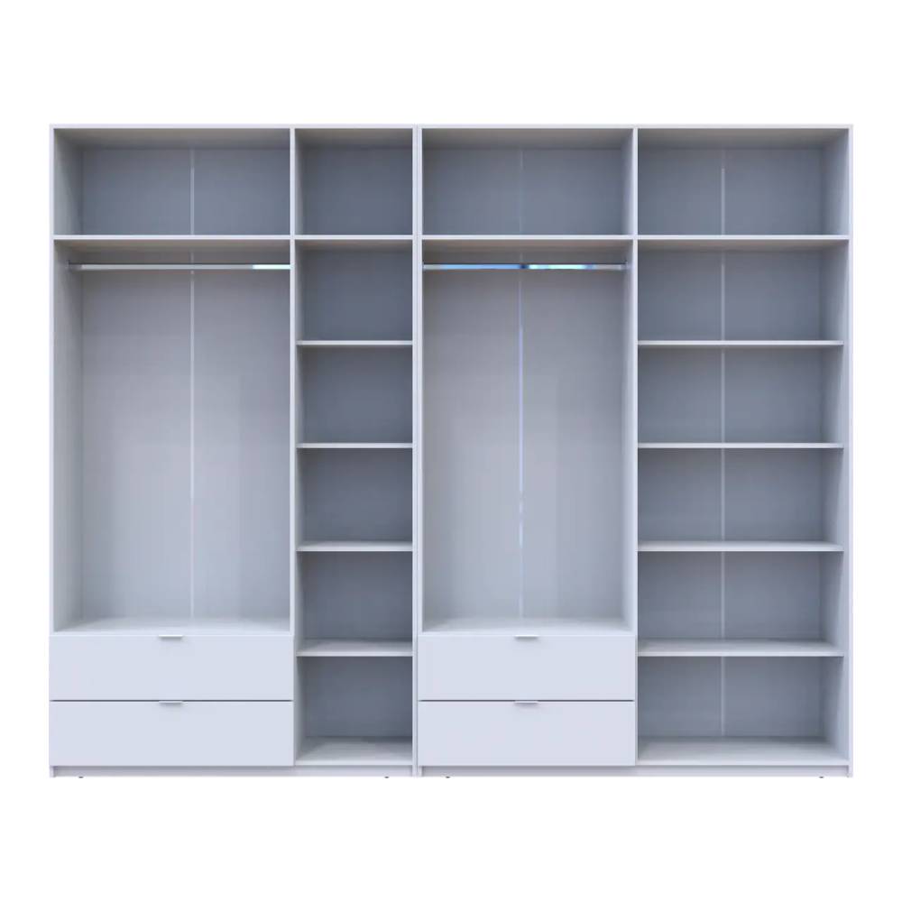 Шкаф для одежды Doros Лукас Белый 3+4 ДСП 295х50х240 DRS-011687 (42005122)