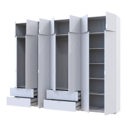 Шкаф для одежды Doros Лукас Белый 3+4 ДСП 300х50х240 DRS-011688 (42005130)