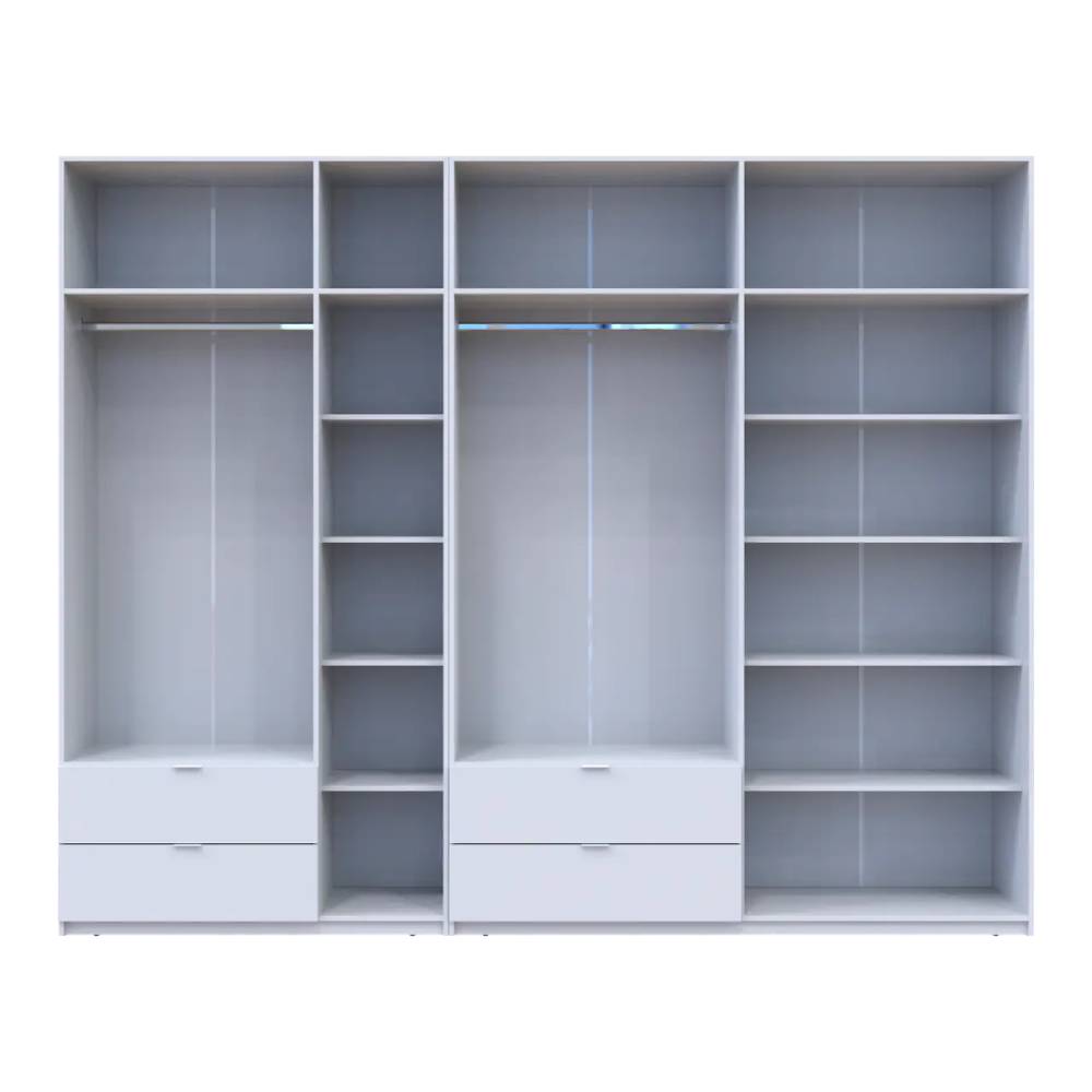 Шкаф для одежды Doros Лукас Белый 3+4 ДСП 300х50х240 DRS-011688 (42005130)