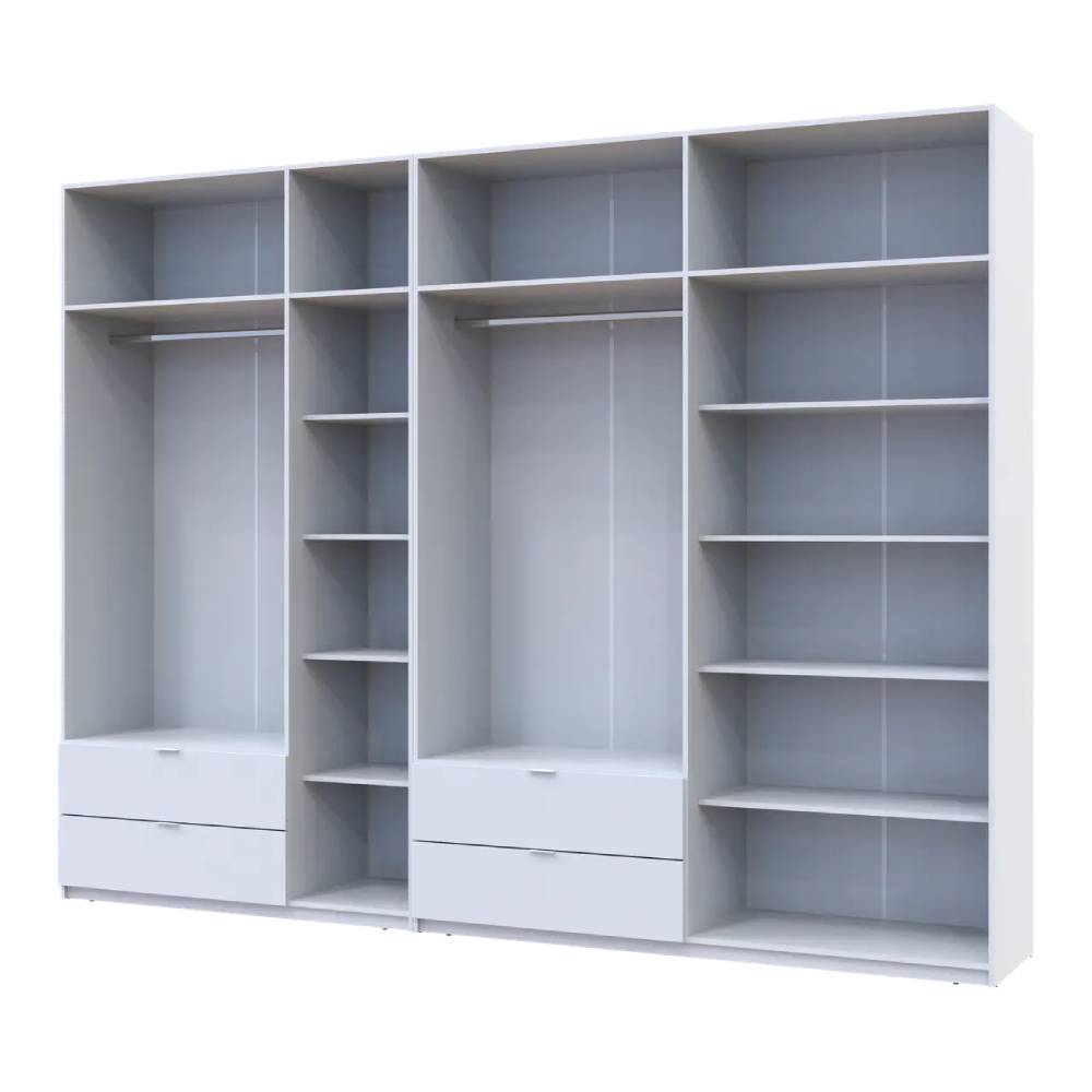 Шкаф для одежды Doros Лукас Белый 3+4 ДСП 315х50х240 DRS-011689 (42005134)