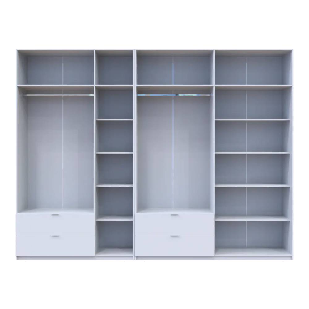 Шкаф для одежды Doros Лукас Белый 3+4 ДСП 315х50х240 DRS-011689 (42005134)