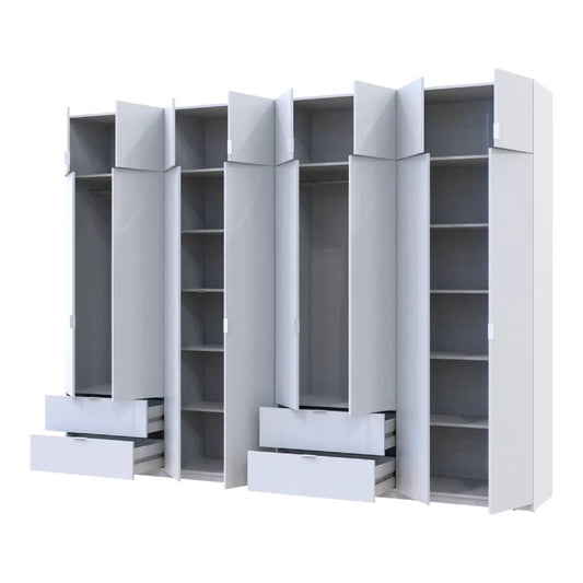 Шкаф для одежды Doros Лукас Белый 4+4 ДСП 320х50х240 DRS-011690 (42005126)