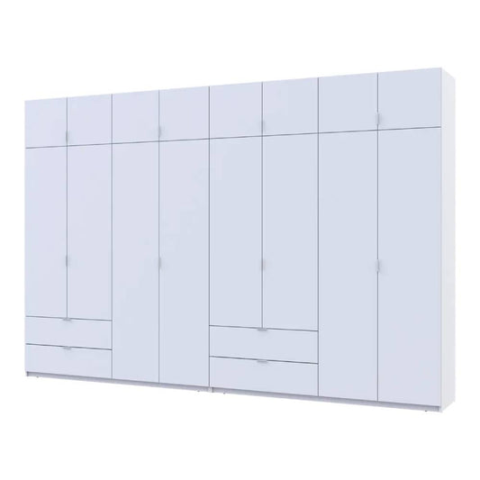 Шкаф для одежды Doros Лукас Белый 4+4 ДСП 360х50х240 DRS-011692 (42005142)