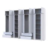 Шкаф для одежды Doros Лукас Белый 4+4 ДСП 360х50х240 DRS-011692 (42005142)