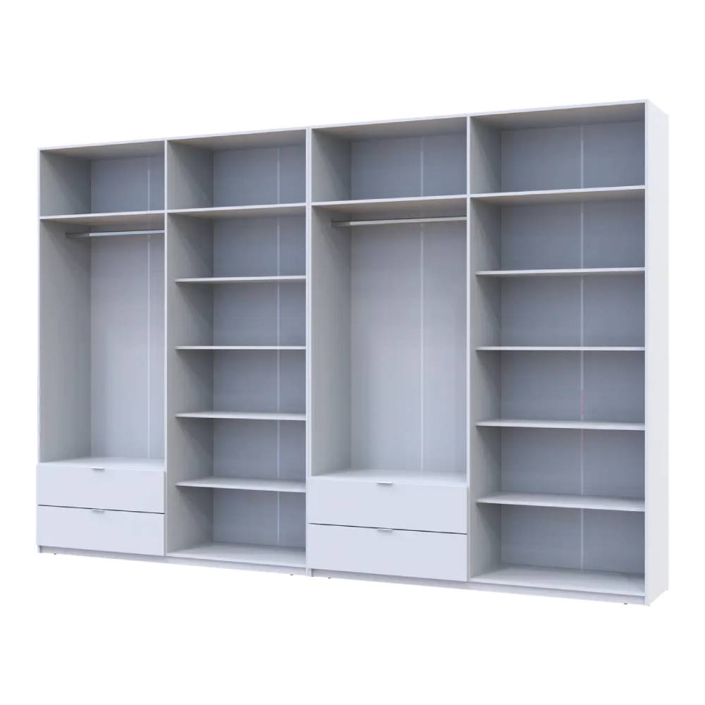 Шкаф для одежды Doros Лукас Белый 4+4 ДСП 360х50х240 DRS-011692 (42005142)