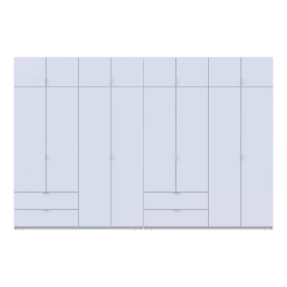 Шкаф для одежды Doros Лукас Белый 4+4 ДСП 360х50х240 DRS-011692 (42005142)