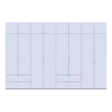 Шкаф для одежды Doros Лукас Белый 4+4 ДСП 360х50х240 DRS-011692 (42005142)