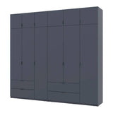 Шкаф для одежды Doros Лукас Графит 3+3 ДСП 255х50х240 DRS-011694 (42005113)