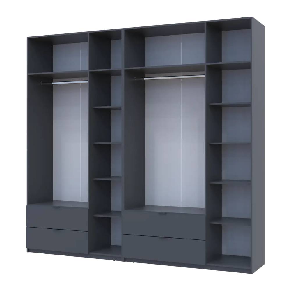 Шкаф для одежды Doros Лукас Графит 3+3 ДСП 255х50х240 DRS-011694 (42005113)