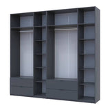 Шкаф для одежды Doros Лукас Графит 3+3 ДСП 255х50х240 DRS-011694 (42005113)