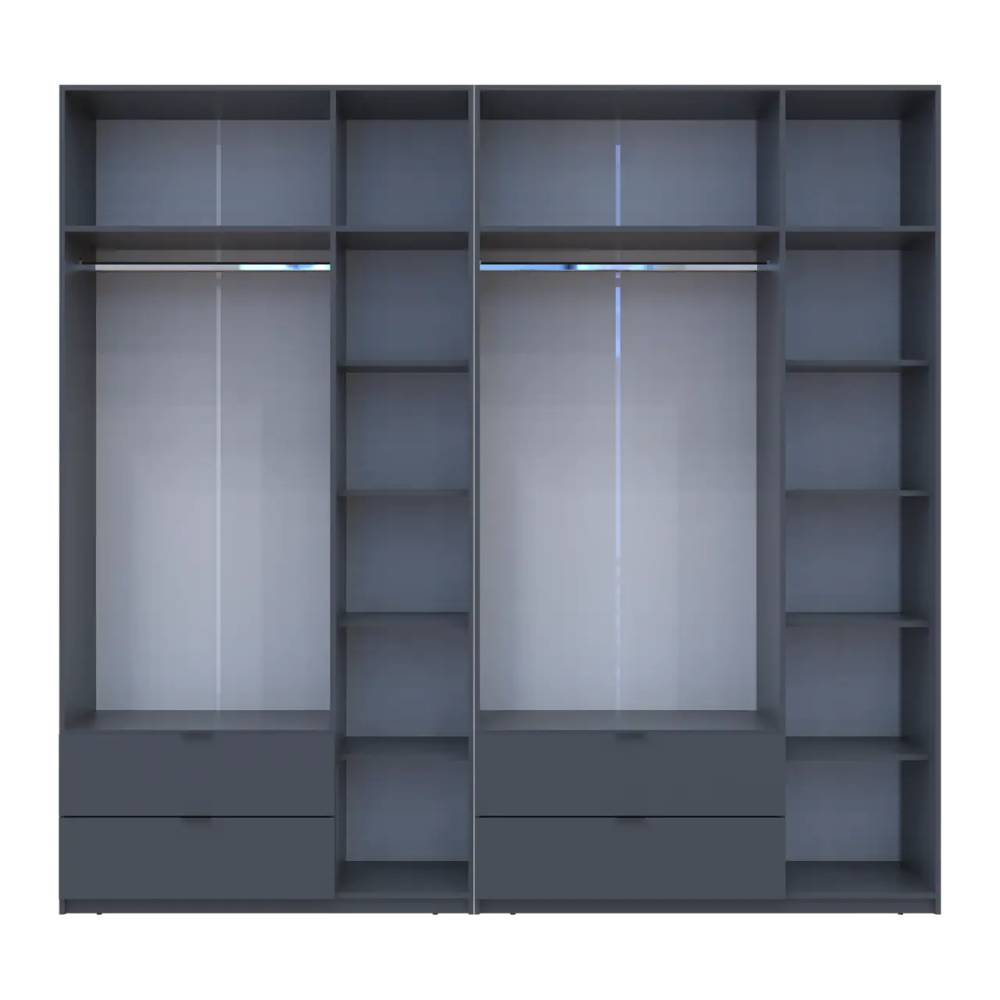 Шкаф для одежды Doros Лукас Графит 3+3 ДСП 255х50х240 DRS-011694 (42005113)