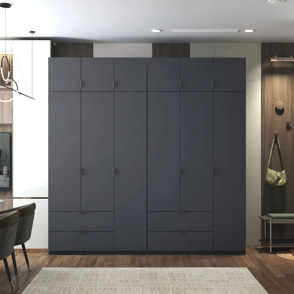 Шкаф для одежды Doros Лукас Графит 3+3 ДСП 240х50х240 DRS-011693 (42005109)