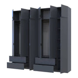 Шкаф для одежды Doros Лукас Графит 3+3 ДСП 240х50х240 DRS-011693 (42005109)