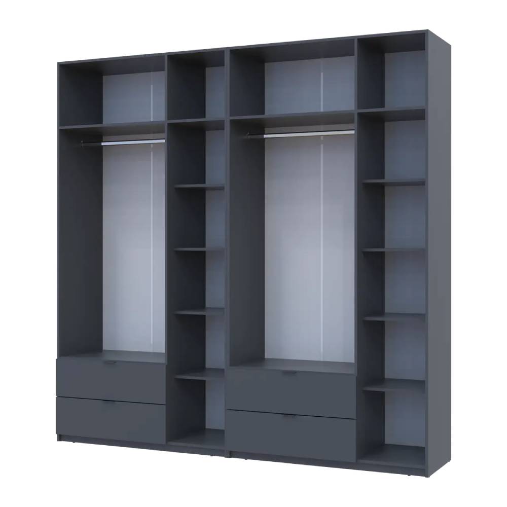 Шкаф для одежды Doros Лукас Графит 3+3 ДСП 240х50х240 DRS-011693 (42005109)