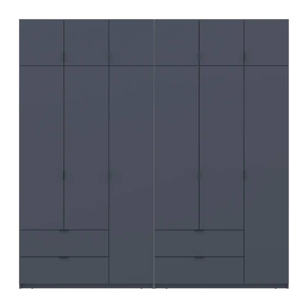 Шкаф для одежды Doros Лукас Графит 3+3 ДСП 240х50х240 DRS-011693 (42005109)