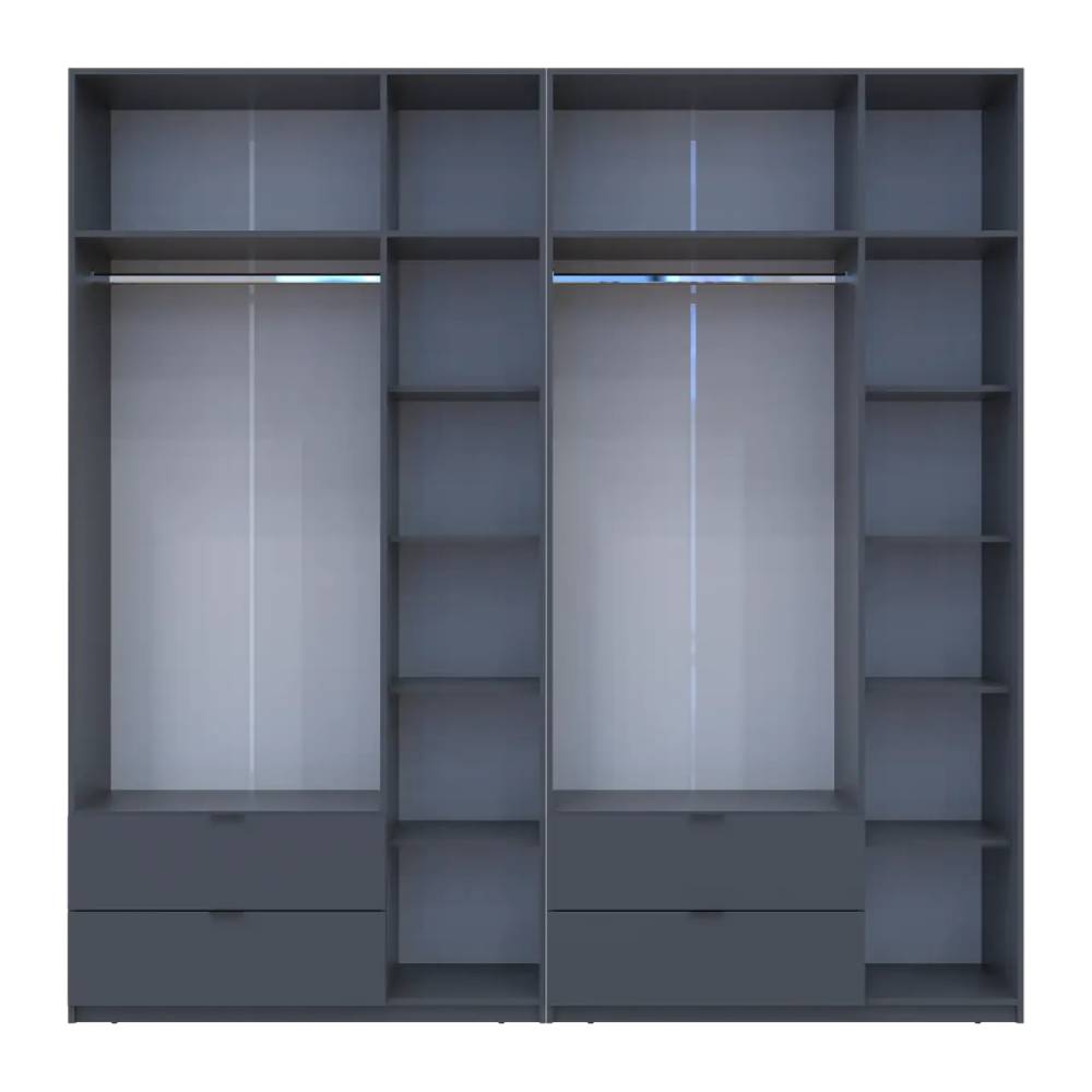 Шкаф для одежды Doros Лукас Графит 3+3 ДСП 240х50х240 DRS-011693 (42005109)