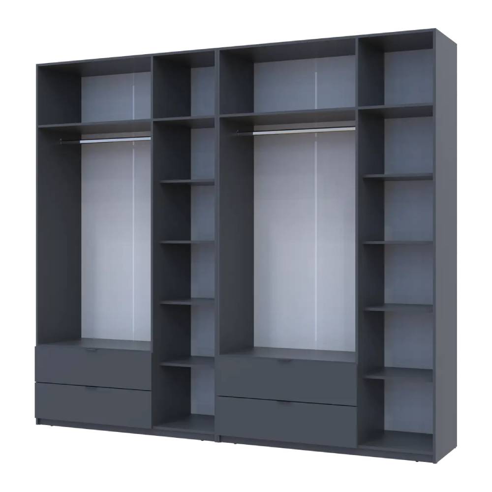 Шкаф для одежды Doros Лукас Графит 3+3 ДСП 270х50х240 DRS-011695 (42005117)