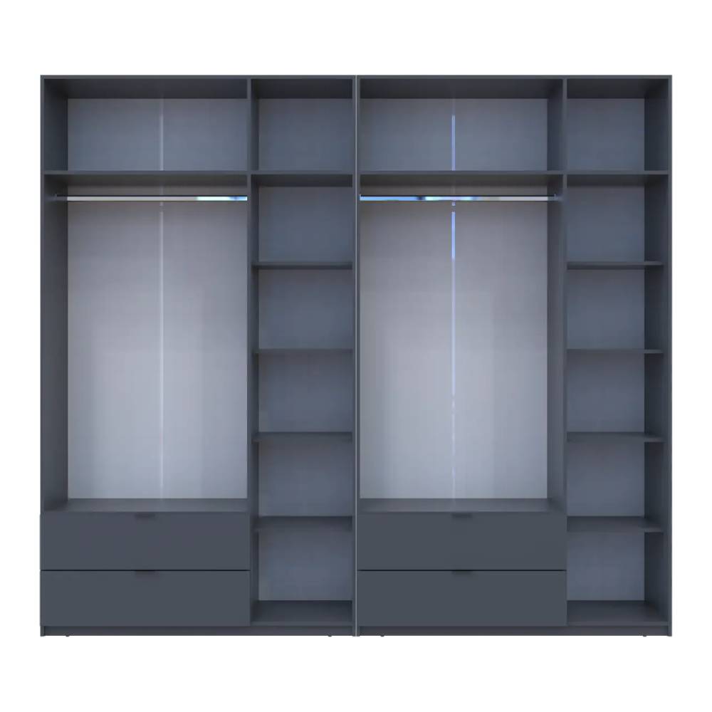 Шкаф для одежды Doros Лукас Графит 3+3 ДСП 270х50х240 DRS-011695 (42005117)