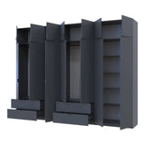 Шкаф для одежды Doros Лукас Графит 3+4 ДСП 315х50х240 DRS-011699 (42005137)