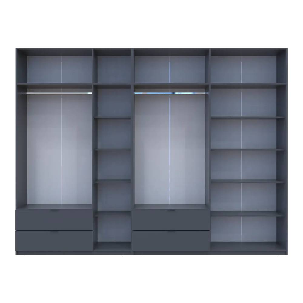 Шкаф для одежды Doros Лукас Графит 3+4 ДСП 280х50х240 DRS-011696 (42005121)