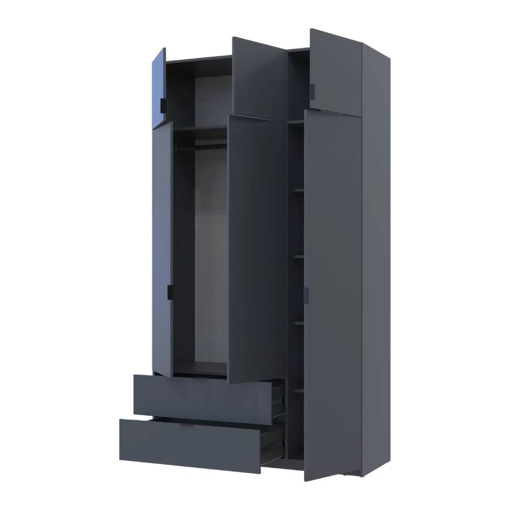 Шкаф для одежды Doros Лукас Графит 3ДСП 135х50х240 DRS-011654 (80737801)