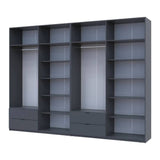 Шкаф для одежды Doros Лукас Графит 4+4 ДСП 320х50х240 DRS-011700 (42005129)