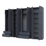 Шкаф для одежды Doros Лукас Графит 4+4 ДСП 340х50х240 DRS-011701 (42005141)